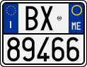 License plate of Italy, Motorcycles (1994 year series)