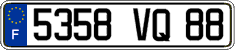 French license plate, FNI
