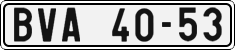 License plate of the Czech Republic, Cars (1960)