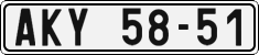 License plate of the Czech Republic, Cars (1960)