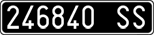 License plate of Italy, Cars (1927 year series)