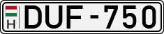 license plates of Hungary, Cars (1990)