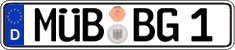 German license plate, Regular plates