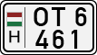 license plates of Hungary, Oldtimers (1990)