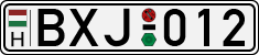 license plates of Hungary, Cars (1990)