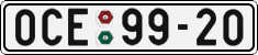 License plate of the Czech Republic, Cars (1960)