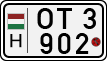 license plates of Hungary, Oldtimers (1990)