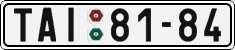 License plate of the Czech Republic, Cars (1960)