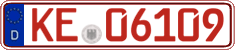 German license plate, Red license plates