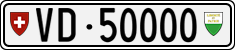 License plate of Switzerland, Cars