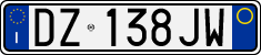 License plate of Italy, Cars (1994 year series)