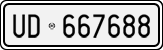 License plate of Italy, Cars (1927 year series)