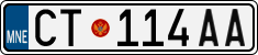 License plate of Montenegro, Trailers