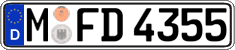 German license plate, Regular plates