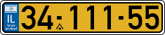 License plate of Israel, Regular plates