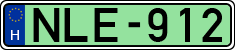 license plates of Hungary, Electric vehicles (1990)