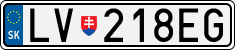 License plate of Slovakia, Cars