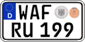 German license plate, Regular plates