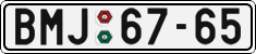License plate of the Czech Republic, Cars (1960)