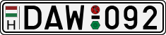 license plates of Hungary, Cars (1990)
