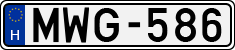 license plates of Hungary, Cars (1990)