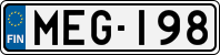 License plate of Finland, Cars