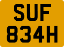 License plate of the United Kingdom, 1963 year system