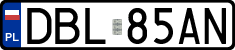License plates of Poland, Regular car plates