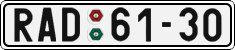 License plate of the Czech Republic, Cars (1960)