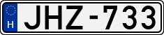 license plates of Hungary, Cars (1990)
