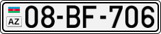 License plate of Azerbaijan, Cars