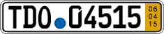 German license plate, Short-term transit plates