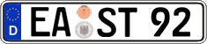 German license plate, Regular plates