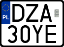 License plates of Poland, Special vehicles and motorcycles