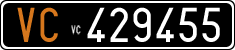 License plate of Italy, Cars (1927 year series)