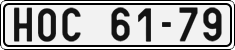 License plate of the Czech Republic, Cars (1960)