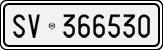 License plate of Italy, Cars (1927 year series)