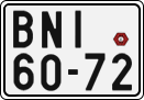 License plate of the Czech Republic, Motorcycles (1960)