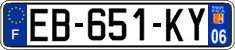 French license plate, SIV (ordinary)