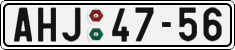 License plate of the Czech Republic, Cars (1960)