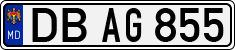 License plate of Moldova, Cars (1992)