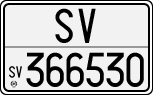 License plate of Italy, Cars (1927 year series)