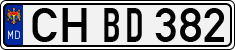 License plate of Moldova, Cars (1992)