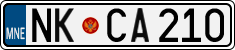 License plate of Montenegro, Cars