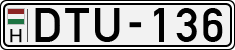 license plates of Hungary, Cars (1990)