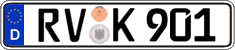 German license plate, Regular plates