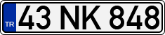 License plate of Turkey, Regular plates