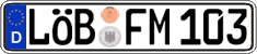 German license plate, Regular plates