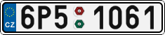 License plate of the Czech Republic, Cars (2001)