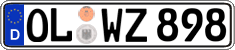 German license plate, Regular plates